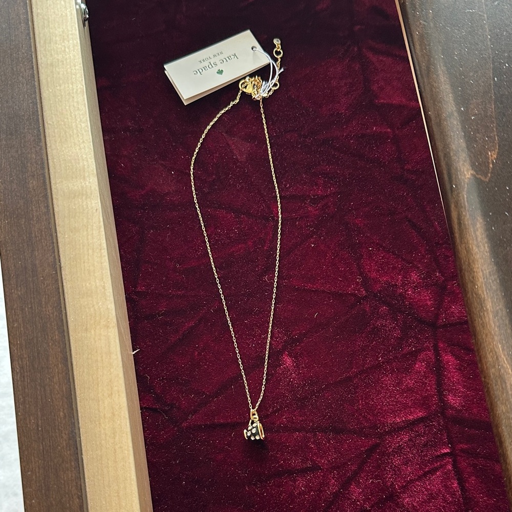 kate spade Gold Mini Charm Drop Necklace